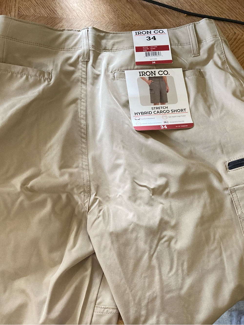 Iron Co. Men’s Stretch Hybrid Cargo Pants in Tan